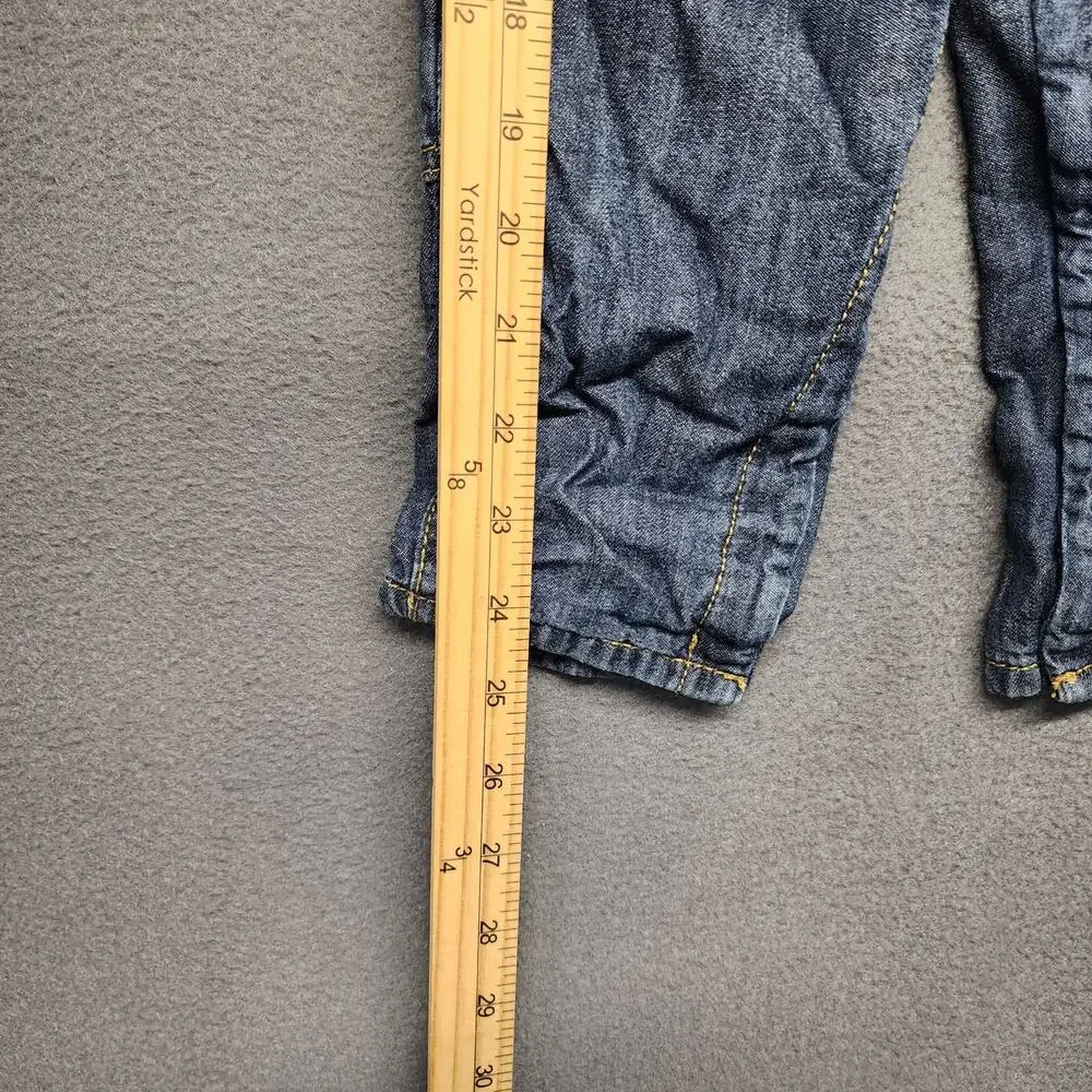 OshKosh B'Gosh Overalls Boys 18 Months Blue Jean Denim Flannel Lined Lumberjack